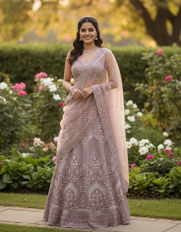 LADIES LEHENGA SEQUENCE STONE